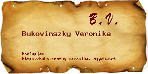 Bukovinszky Veronika névjegykártya